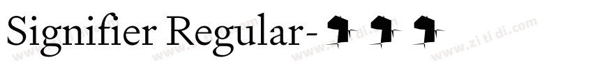 Signifier Regular字体转换 Signifier Regular字体转换